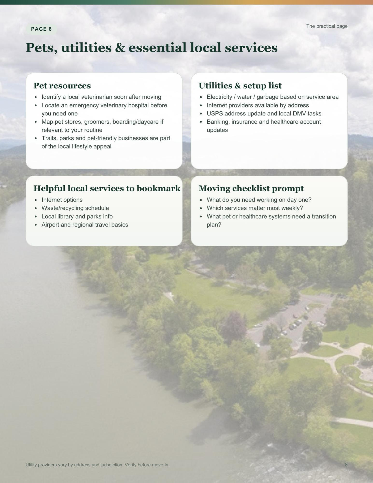 Pet resources, utilities and essential services in Eugene and Springfield